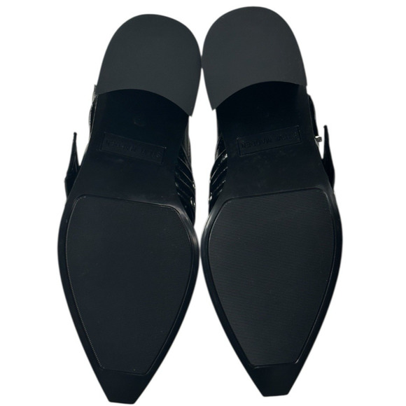 Steve Madden Grazia Pointed Toe Moto Bootie Black Leather Womens 6M New $150 - Picture 12 of 12